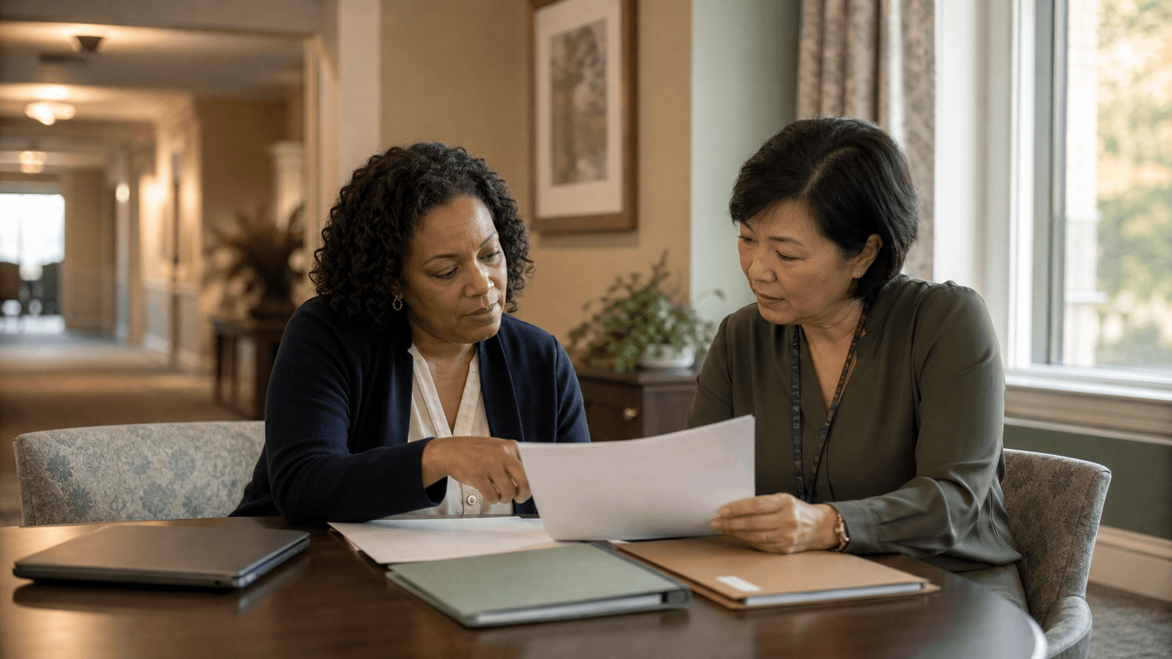 Clinical team reviewing psychotropic medication documentation